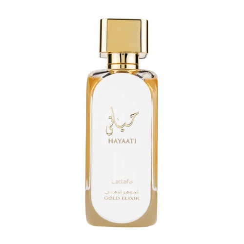 Perfume Árabe Hayaati Gold Elixir – Lattafa 100ml | Perfume árabe unisex elegante y envolvente
